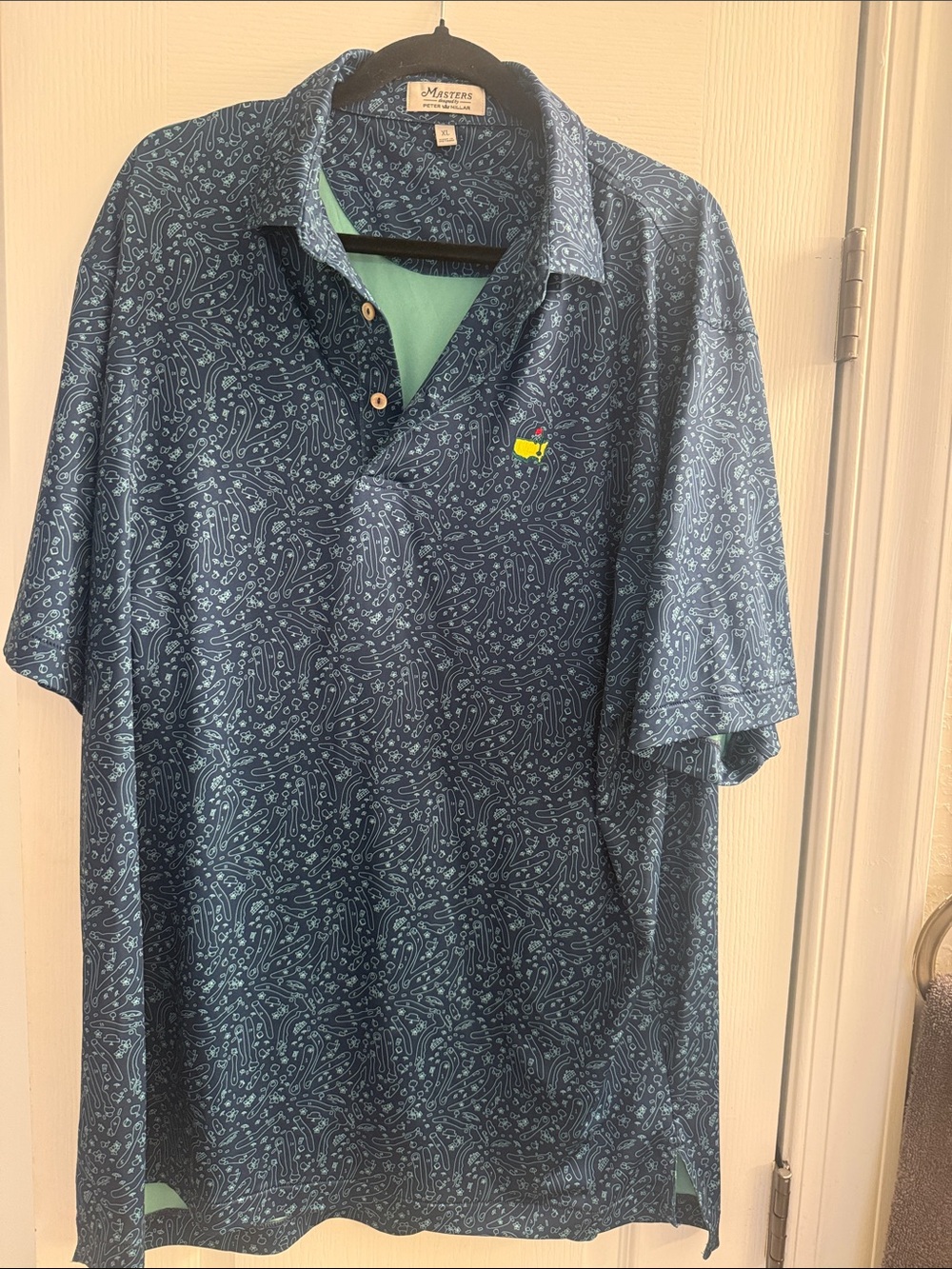 Masters Golf Men's Print Polo Shirt